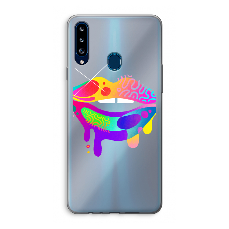 Lip Palette: Samsung Galaxy A20s Transparant Hoesje