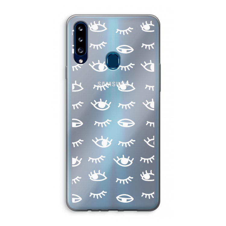 Eye pattern #3: Samsung Galaxy A20s Transparant Hoesje