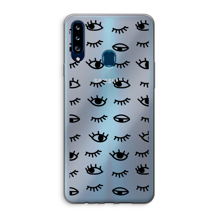 Eye pattern #2: Samsung Galaxy A20s Transparant Hoesje