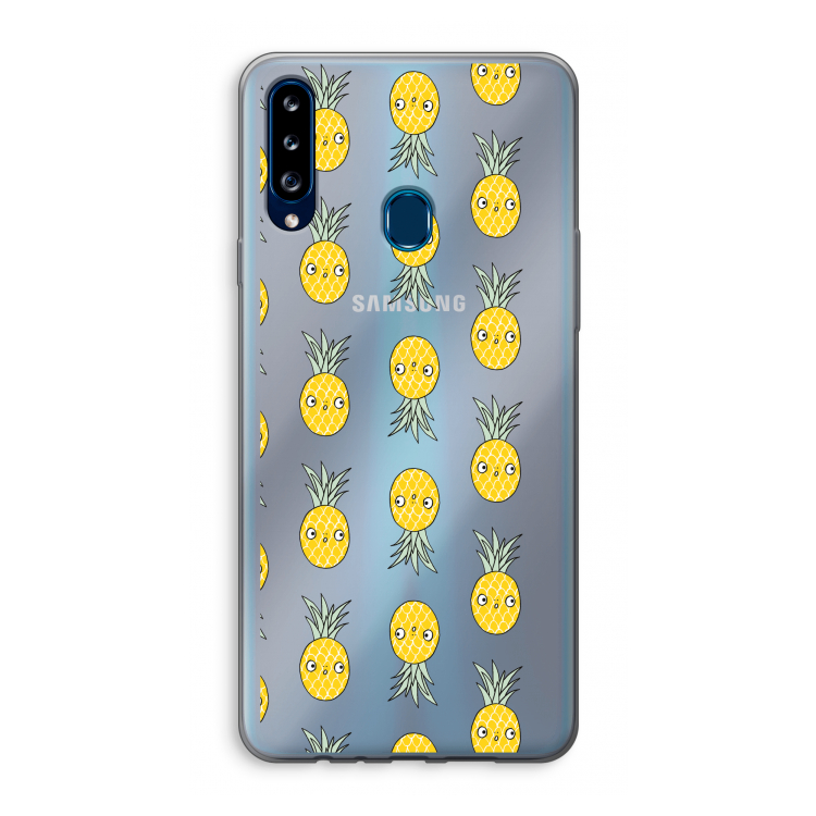 Ananas: Samsung Galaxy A20s Transparant Hoesje