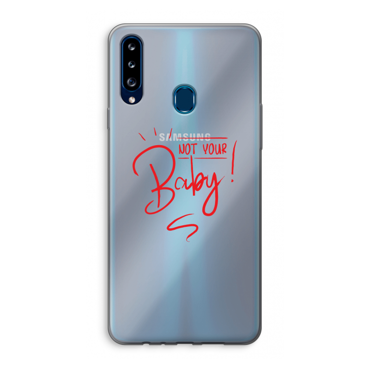 Not Your Baby: Samsung Galaxy A20s Transparant Hoesje