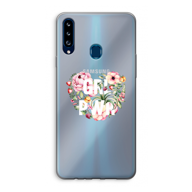 GRL PWR Flower: Samsung Galaxy A20s Transparant Hoesje