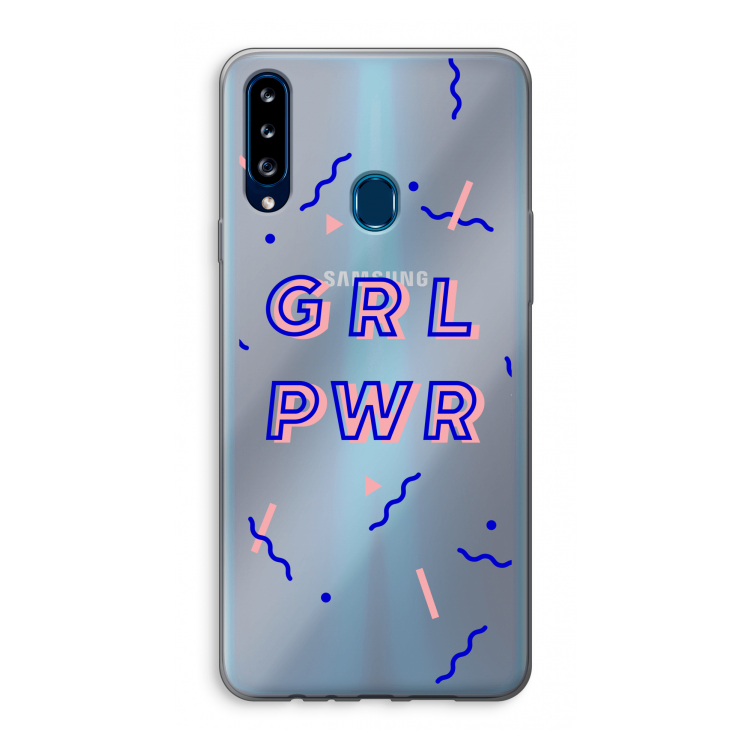 GRL PWR: Samsung Galaxy A20s Transparant Hoesje