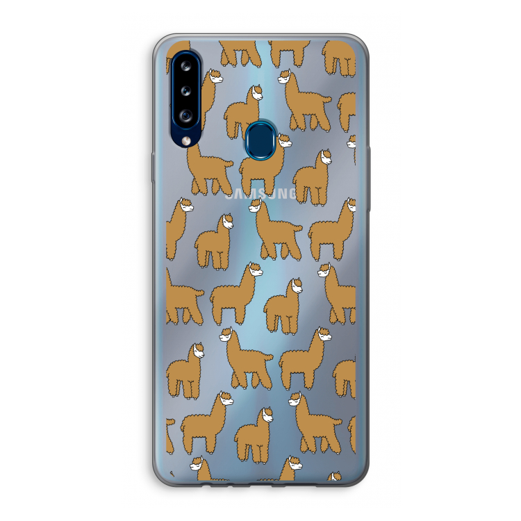 Alpacas: Samsung Galaxy A20s Transparant Hoesje