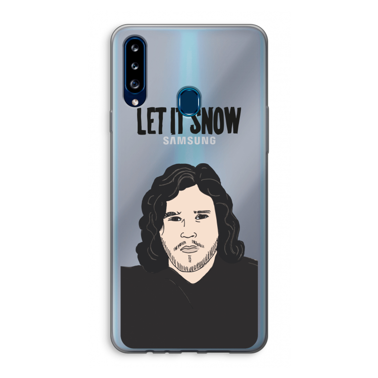 Let It Snow: Samsung Galaxy A20s Transparant Hoesje
