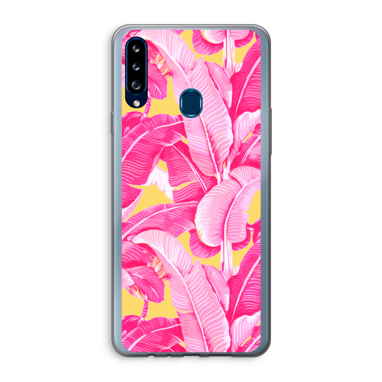 Pink Banana: Samsung Galaxy A20s Transparant Hoesje