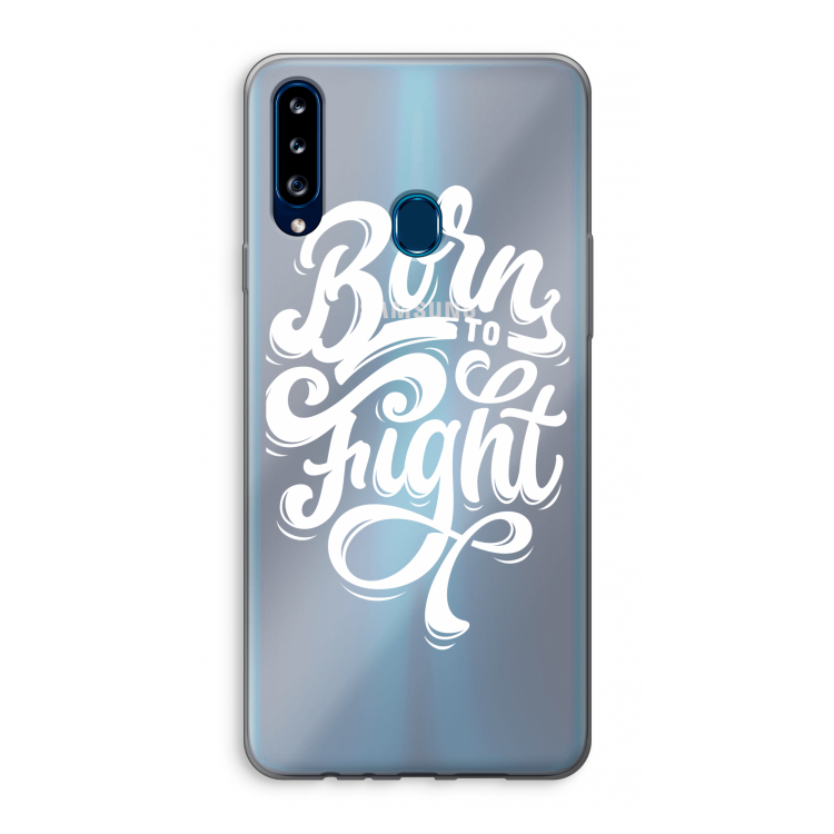 Born to Fight: Samsung Galaxy A20s Transparant Hoesje