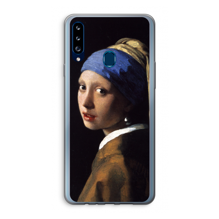 The Pearl Earring: Samsung Galaxy A20s Transparant Hoesje