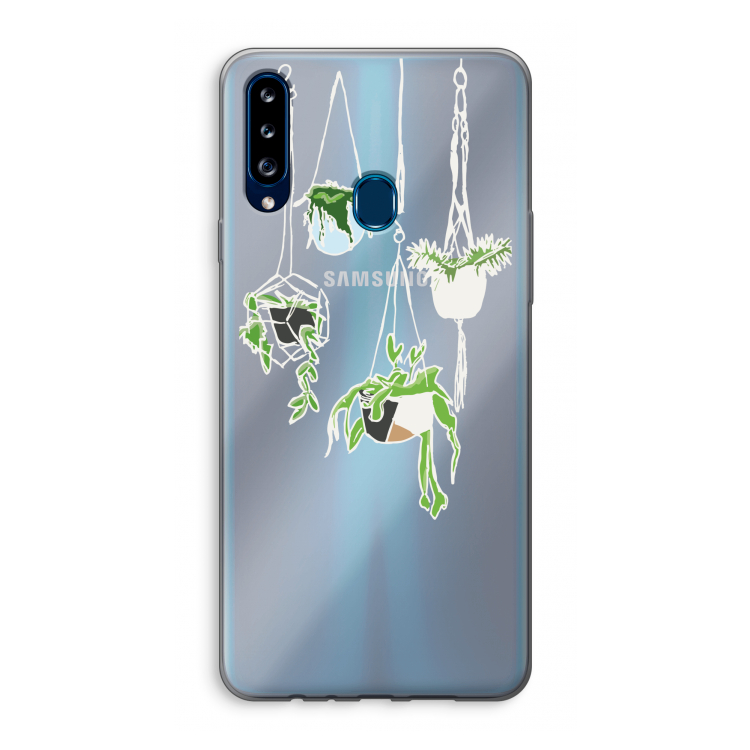 Hang In There: Samsung Galaxy A20s Transparant Hoesje