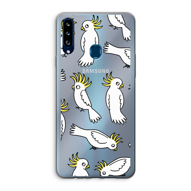 Papegaai: Samsung Galaxy A20s Transparant Hoesje