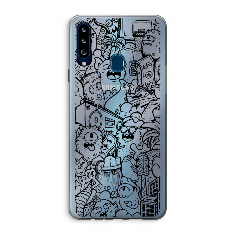 Vexx Black City : Samsung Galaxy A20s Transparant Hoesje