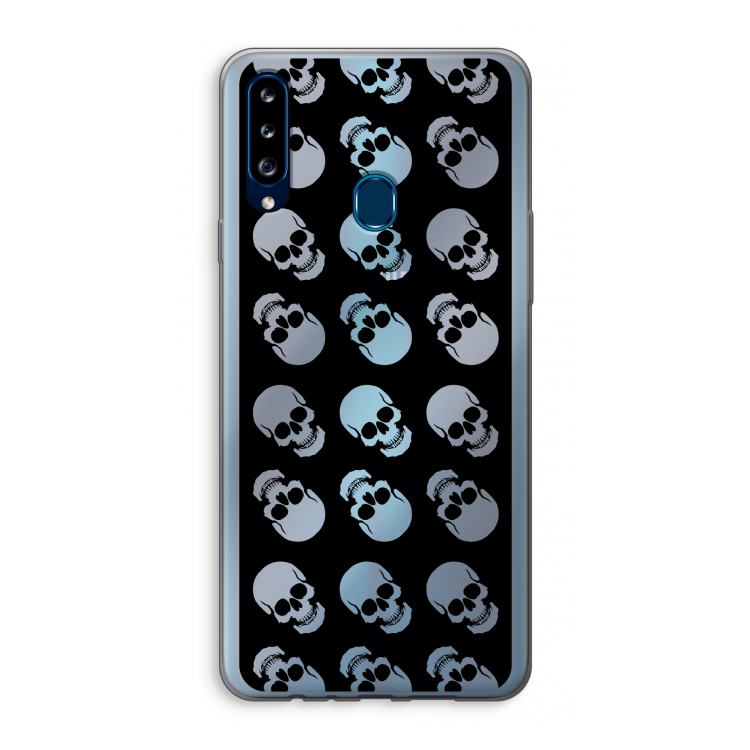 Musketon Skulls: Samsung Galaxy A20s Transparant Hoesje