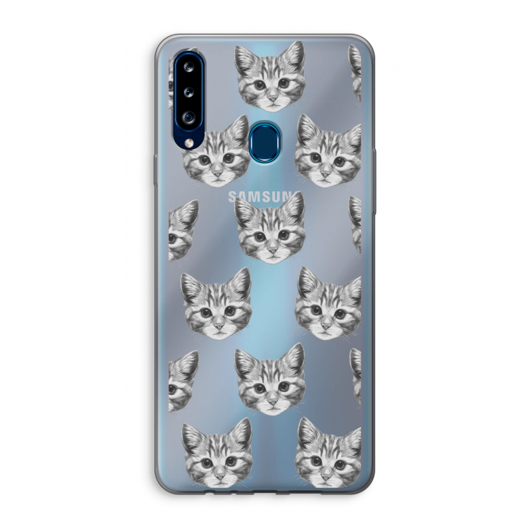 Kitten: Samsung Galaxy A20s Transparant Hoesje