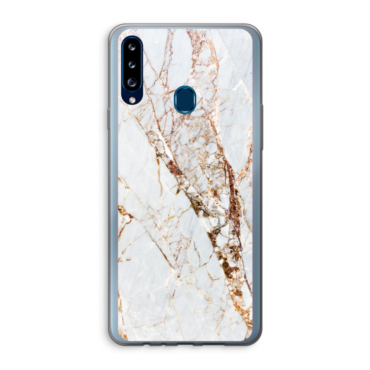 Goud marmer: Samsung Galaxy A20s Transparant Hoesje