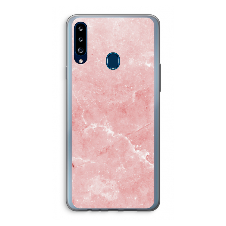 Roze marmer: Samsung Galaxy A20s Transparant Hoesje