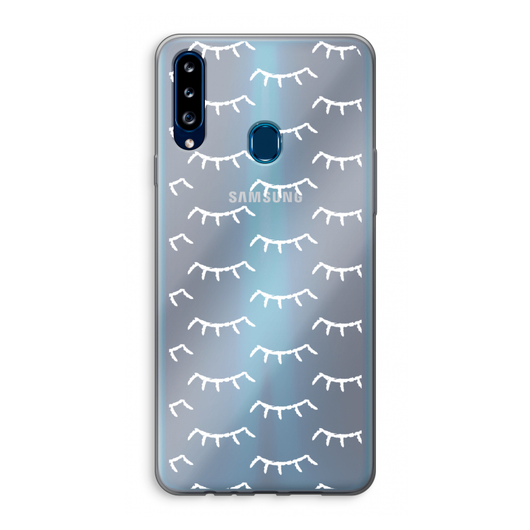 Wimpers: Samsung Galaxy A20s Transparant Hoesje