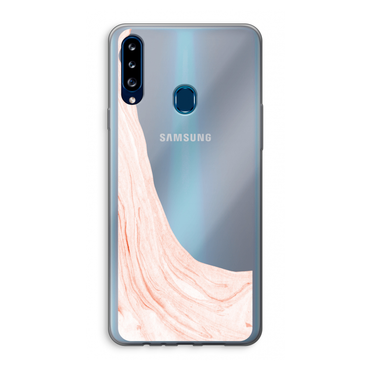 Peach bath: Samsung Galaxy A20s Transparant Hoesje