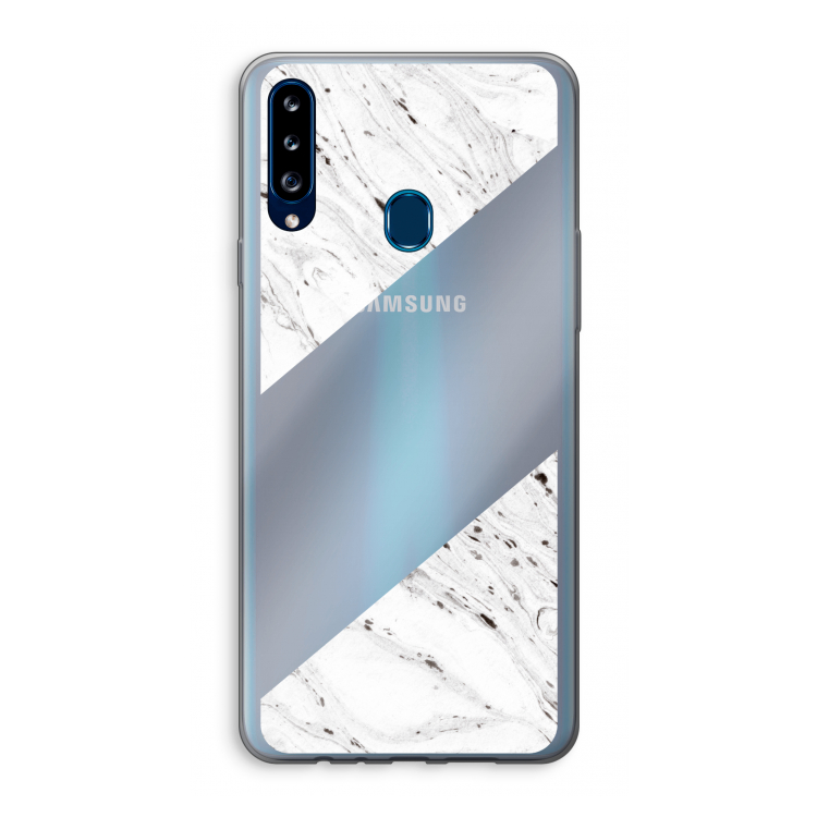 Biggest stripe: Samsung Galaxy A20s Transparant Hoesje