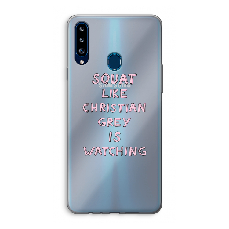 Christian Grey: Samsung Galaxy A20s Transparant Hoesje
