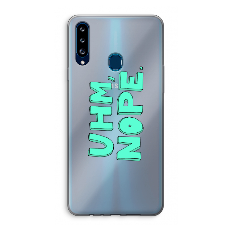 UHM, NOPE.: Samsung Galaxy A20s Transparant Hoesje