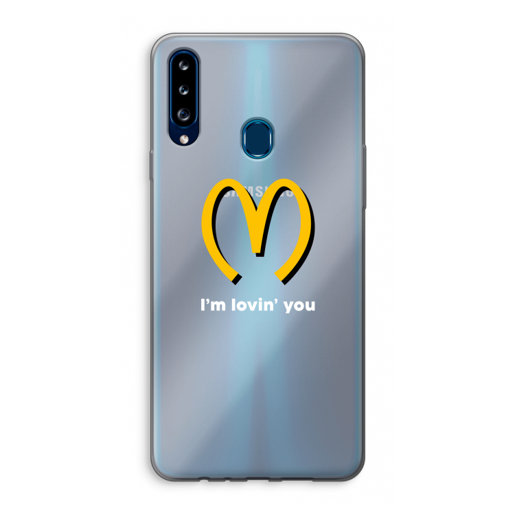 I'm lovin' you: Samsung Galaxy A20s Transparant Hoesje