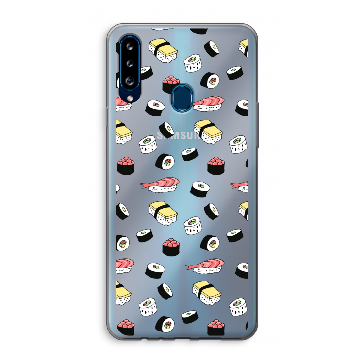 Sushi time: Samsung Galaxy A20s Transparant Hoesje