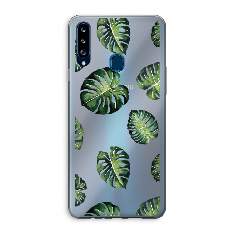 Tropische bladeren: Samsung Galaxy A20s Transparant Hoesje