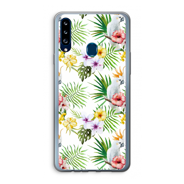 Gele kuif: Samsung Galaxy A20s Transparant Hoesje