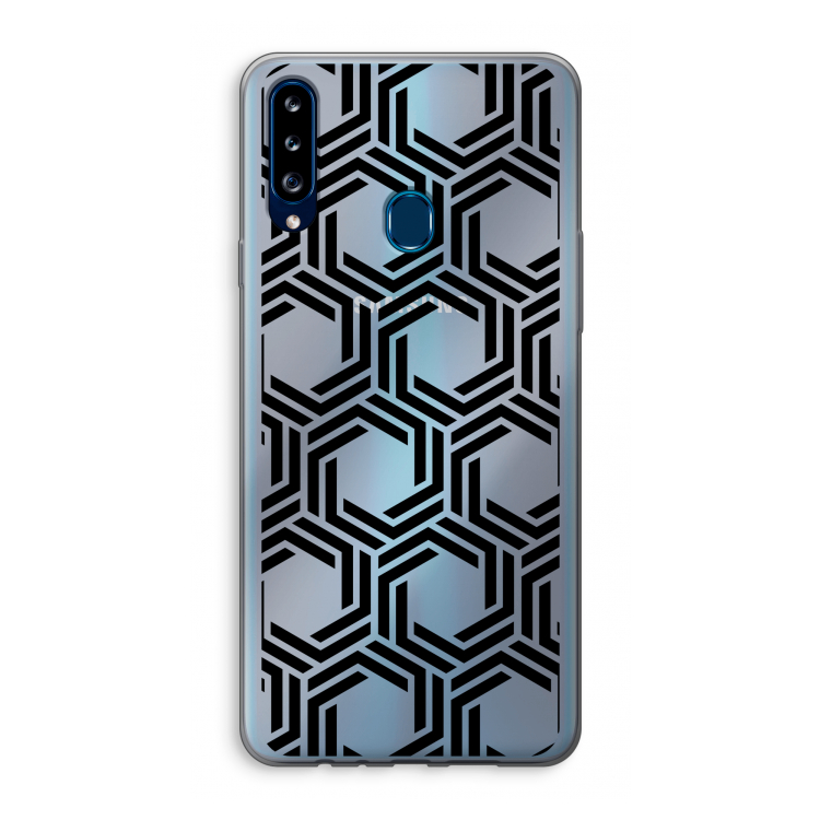 Geometrisch patroon: Samsung Galaxy A20s Transparant Hoesje