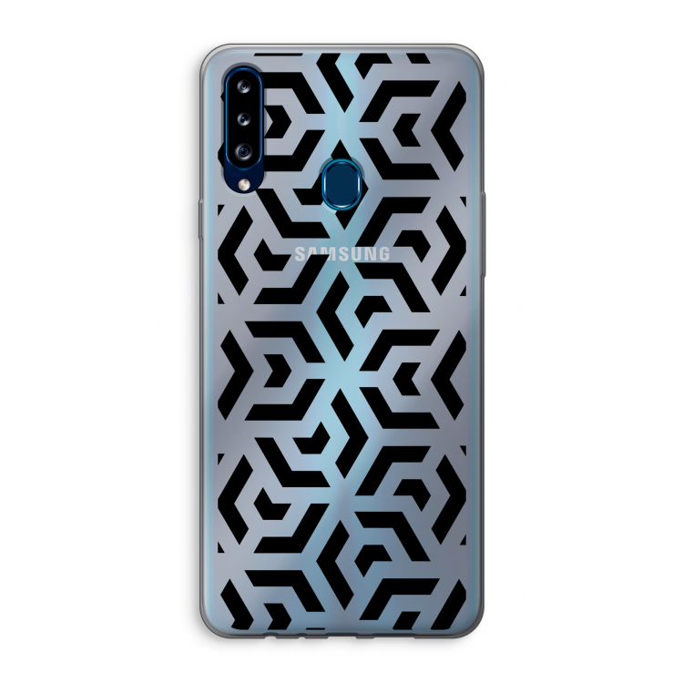 Crazy pattern: Samsung Galaxy A20s Transparant Hoesje