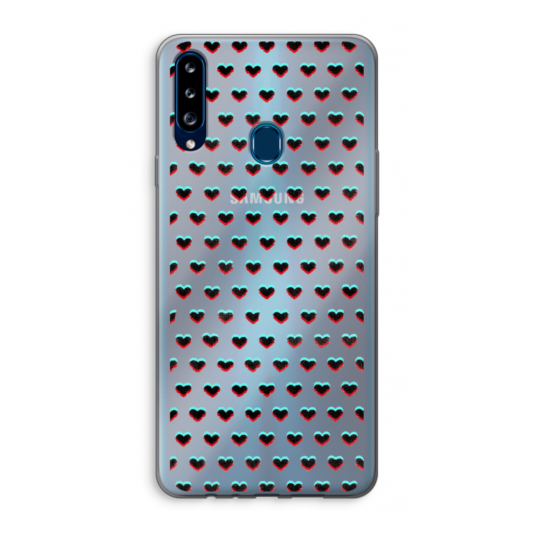 Hartjes: Samsung Galaxy A20s Transparant Hoesje