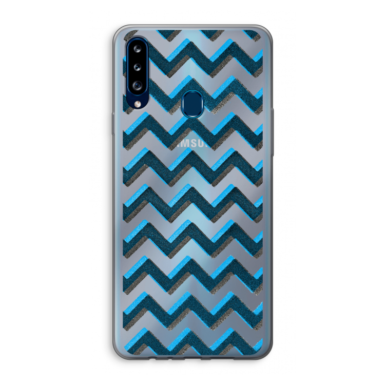 Onderbroken lijn: Samsung Galaxy A20s Transparant Hoesje
