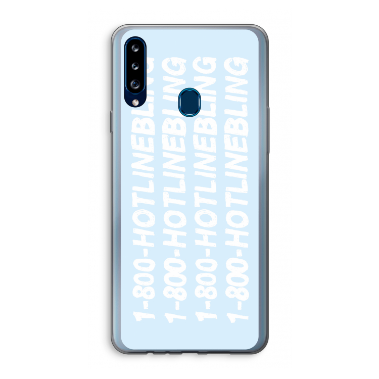Hotline bling blue: Samsung Galaxy A20s Transparant Hoesje