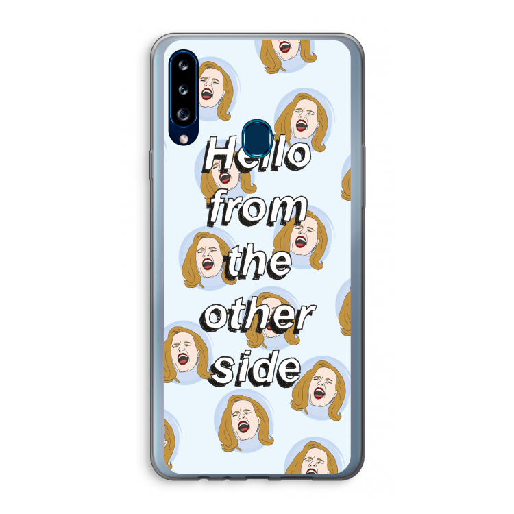 Hello: Samsung Galaxy A20s Transparant Hoesje