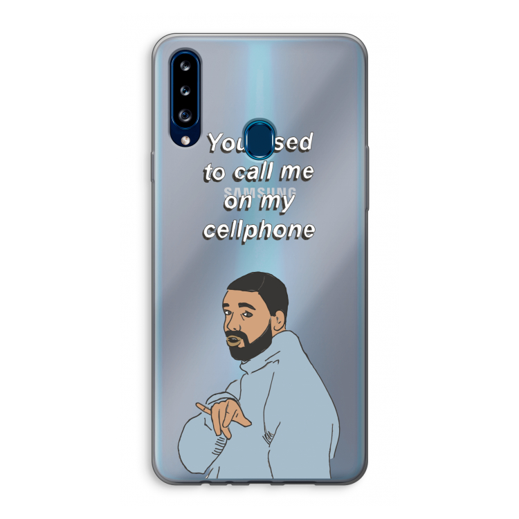 Hotline bling: Samsung Galaxy A20s Transparant Hoesje