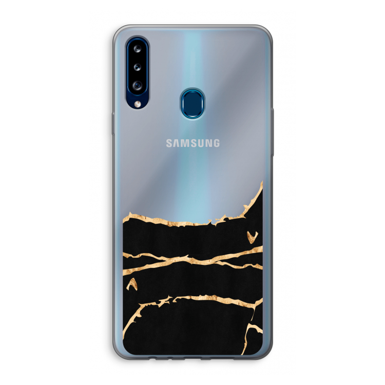 Gouden marmer: Samsung Galaxy A20s Transparant Hoesje