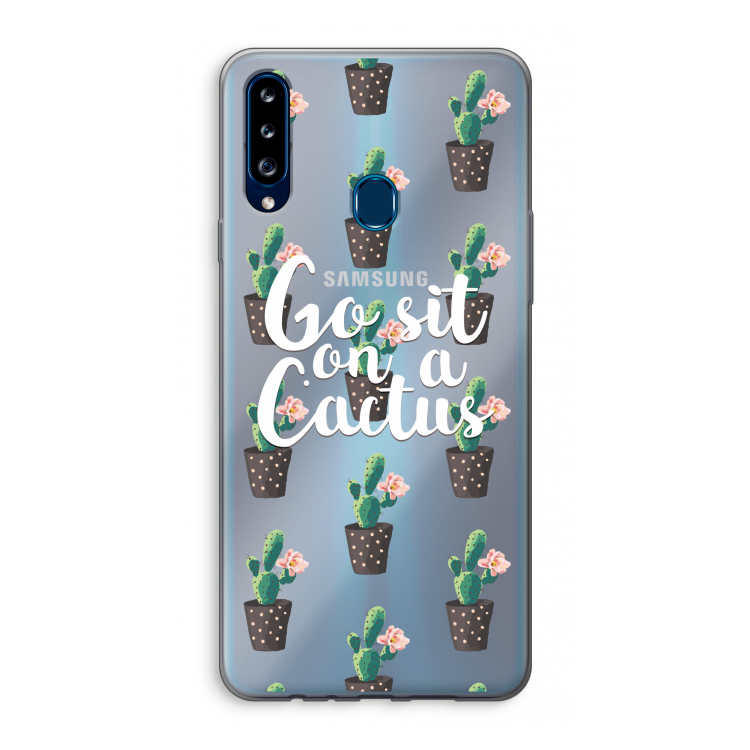 Cactus quote: Samsung Galaxy A20s Transparant Hoesje