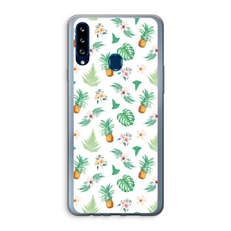 Ananas bladeren: Samsung Galaxy A20s Transparant Hoesje