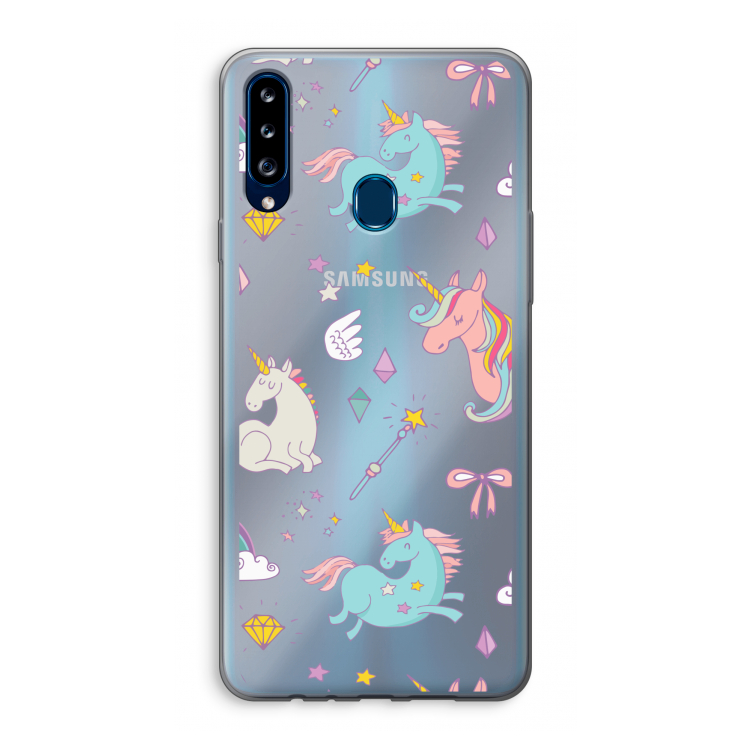 Fantasiewereld: Samsung Galaxy A20s Transparant Hoesje