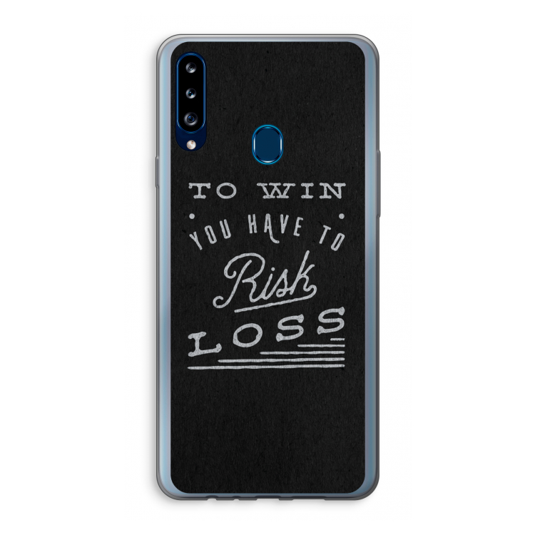 Risk loss: Samsung Galaxy A20s Transparant Hoesje