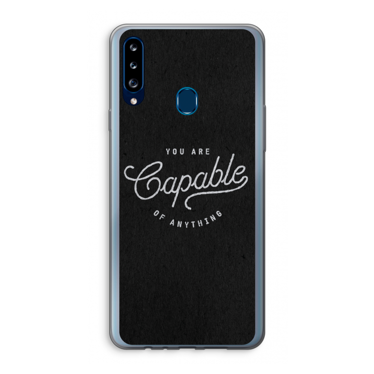 Capable: Samsung Galaxy A20s Transparant Hoesje