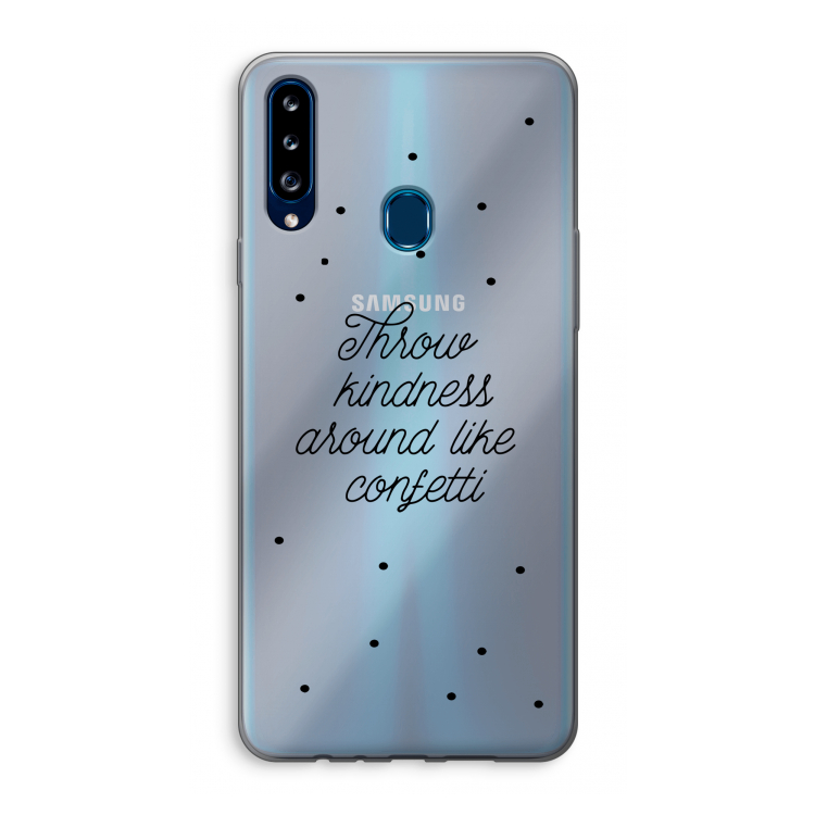 Confetti: Samsung Galaxy A20s Transparant Hoesje