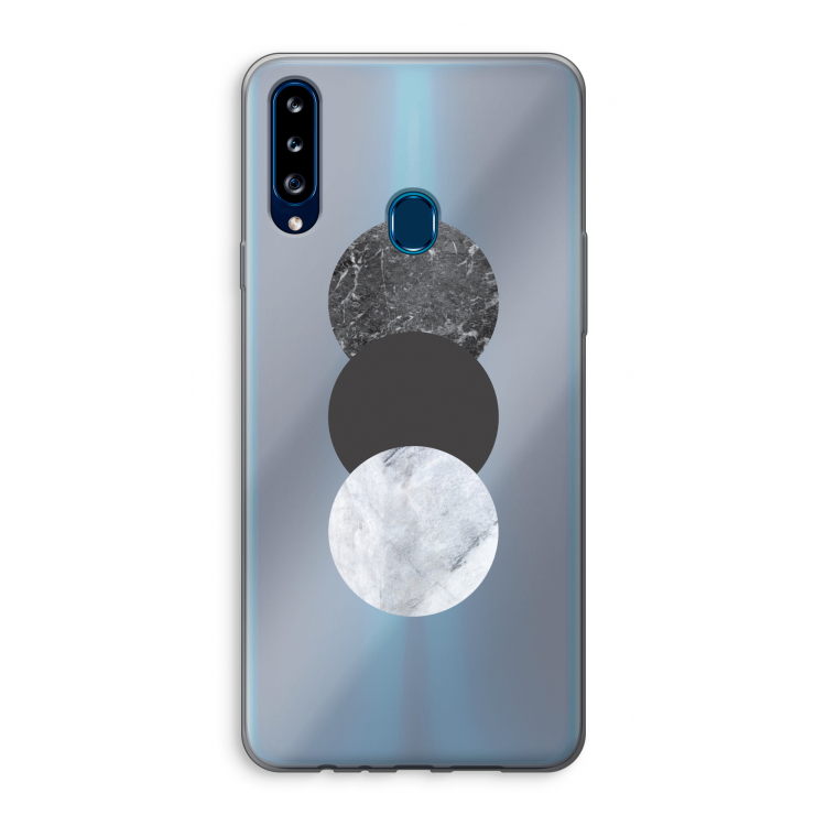 Marmeren cirkels: Samsung Galaxy A20s Transparant Hoesje