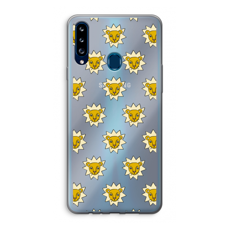 Leeuwenkoppen: Samsung Galaxy A20s Transparant Hoesje