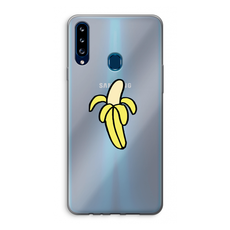 Banana: Samsung Galaxy A20s Transparant Hoesje
