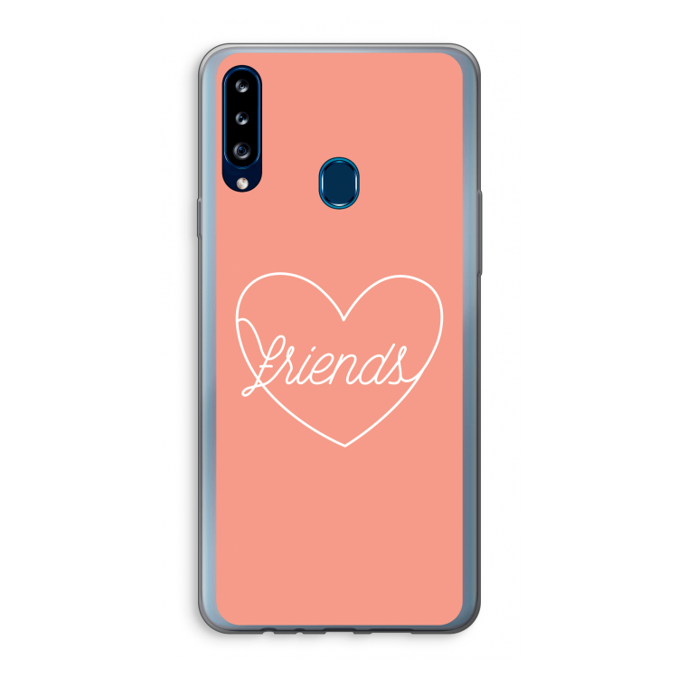 Friends heart: Samsung Galaxy A20s Transparant Hoesje