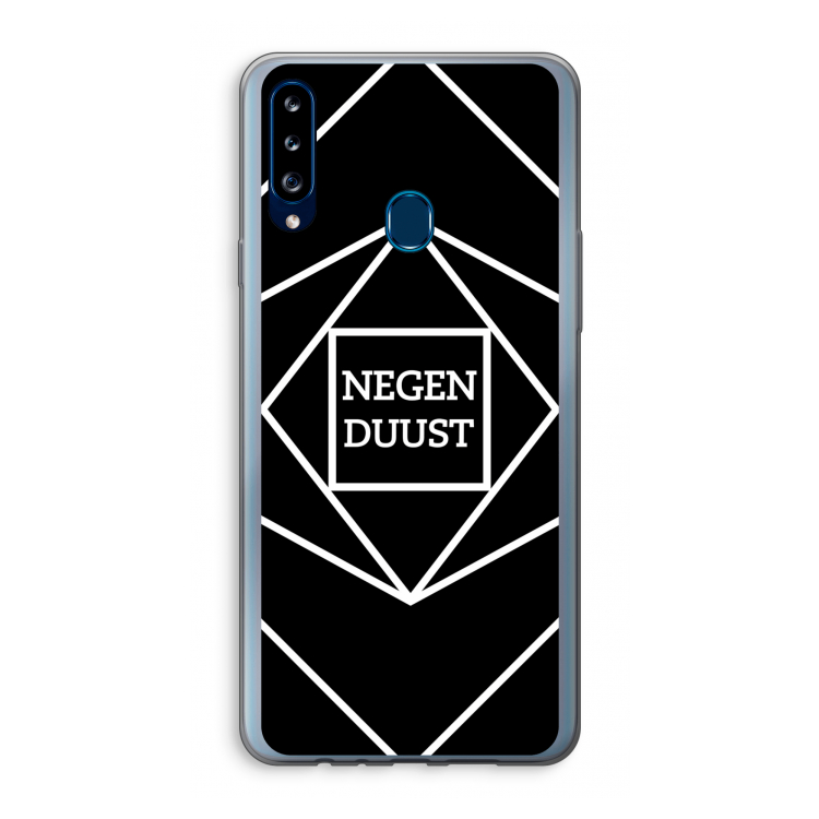 Negenduust geometrisch: Samsung Galaxy A20s Transparant Hoesje