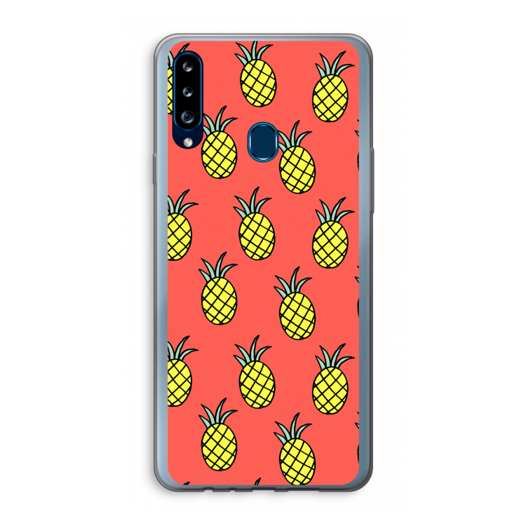 Ananas: Samsung Galaxy A20s Transparant Hoesje