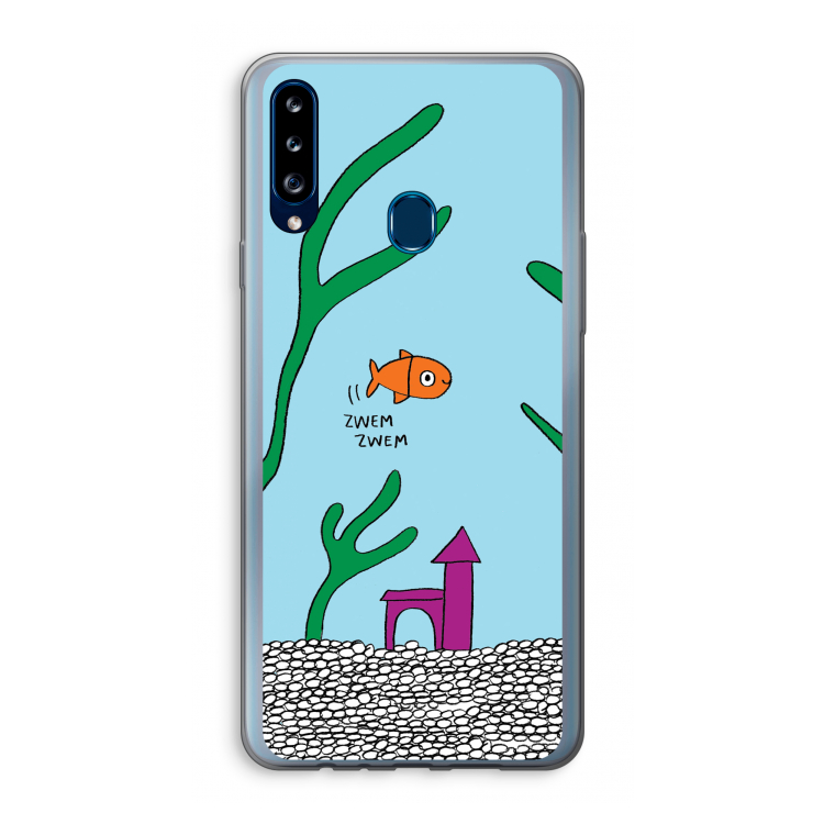 Aquarium: Samsung Galaxy A20s Transparant Hoesje