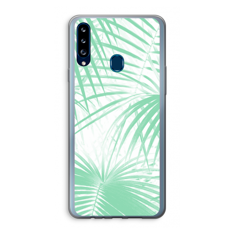 Palmbladeren: Samsung Galaxy A20s Transparant Hoesje